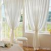 Cortinas de Gasa Estilo Francés, Cortinas Inspiradas en Chanel, Nuevo Modelo 2022 para Dormitorio y Sala de Estar, Cortinas Blancas Transparentes que Dejan Pasar la Luz pero No a las Personas