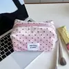 Nova Bolsa Simples Acolchoada de Bolinhas para Batom de Mão Bolsa de Cosméticos Bolsa Pequena de Armazenamento Porta-Moedas Mini Bolsa de Mão Portátil