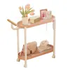 Mesa Lateral Criativa para Sofá, Gabinete Lateral, Suporte de Flores de Múltiplas Camadas para Sala de Estar, Rack de Armazenamento de Lanches, Carrinho de Armazenamento Móvel