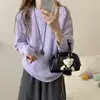 Suéter de punto trenzado retro coreano para mujer, otoño invierno, engrosado, cuello redondo, jersey, estilo holgado y perezoso, top interior