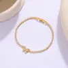 2025 Explosiones Europeas y Americanas Color Dorado Real Conservación Nuevo Brazalete de Fila Única Incrustado con Circonita Estilo Ins Europeo y Americano Simple Combinable con Todo