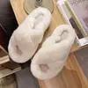 Pantuflas de Piel con Suela Gruesa para Mujer, Para Exteriores, Nuevo Estilo Otoño/Invierno 2026, Tira Cruzada, Estilo Celebridad de Internet, Para Interiores, Pantuflas de Algodón INS