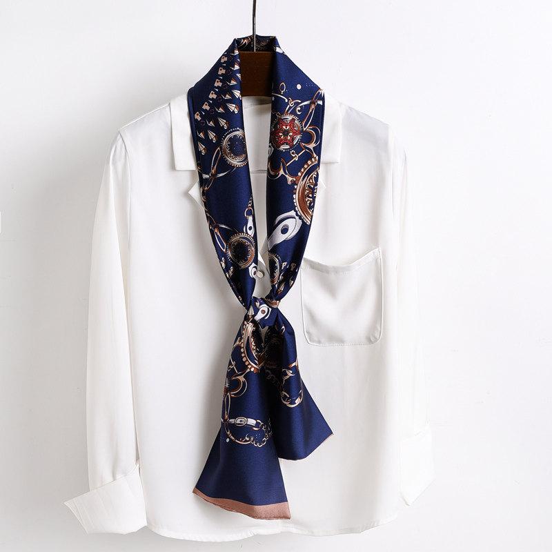 智贝SKU图_7明星同款细窄长条小丝巾女春秋洋气时尚韩国