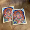 Thangka de Mahakala con Cabeza de Caballo, Pintado Completamente a Mano de Xizang y Nepal, Tarjeta de 4x5