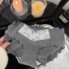 8856 Estilo Barroco Francés Nuevo Estilo Japonés Encaje de Oreja de Madera Algodón Ropa Interior de Cintura Media para Niñas Ropa Interior Amigable con la Piel de la Cadera