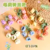 Bolsa de crochê de lã com ornamentos de flor de lírio e orquídea, flor acabada, estilo Ins, coração de menina, chaveiro de flor eterna, pequeno presente