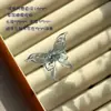 Anillo de Mariposa de Vidrio Hecho a Mano Zibo Celebridad de Internet Artesanía Fotografía Diseño de Nicho Joyería Avanzada de Vidrio Regalo