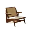 Nórdico Casual Ratán Canguro Chandigarh Puf Reclinable Individual Balcón Madera Maciza Sofá Silla