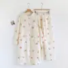 Atacado Roupa de Maternidade de Algodão Puro Grau A Outono e Inverno, Vestido de Maternidade em Camadas com Calças Conjunto de Duas Peças, Pijama de Maternidade Pós-Parto