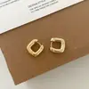 Pendientes Cuadrados Geométricos de Plata 925 para Mujer, Lujo Ligero, Pendientes de Circonita de Gama Alta, Exquisitos y Versátiles, Pendientes de Moda para Viaje