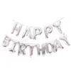 Versão Americana do Inglês Feliz Aniversário Feliz Aniversário Letras Balão de Filme de Alumínio Conjunto Decoração de Festa de Aniversário