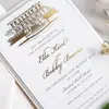 Invitaciones de boda estilo moderno y sencillo, juegos de tarjetas de boda personalizados, material de cartón de alta calidad