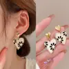 Aguja de plata 925, diseño de nicho, aretes de puesto de mercado nocturno, fuente mayorista, aretes de moda estilo coreano, aretes populares