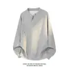 Coleção Outono 2026: Moletom de algodão branco oversized com gola V e mangas compridas, estilo Hong Kong, tamanhos M-5X, HW261100-Extra P31