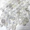 Calcedonia Blanco Hielo Agujero Grande Anillo de la Paz Accesorio 15mm Agujero Pequeño Calcedonia Hebilla de la Paz Colgante Anillo de la Paz Pequeño Joyería