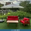 Fabricante de Madera de Teca Conjunto de Sofás para Exteriores Patio de Villa Madera Anticorrosiva Ocio al Aire Libre Mobiliario para Casas de Huéspedes Oficina de Ventas Sofá