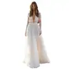 Vestido de Noiva Feminino para Exportação Transfronteiriça 2025 Amazon Sexy Renda Manga Longa Vestido de Festa Vestido de Festa de Jantar