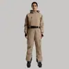 Nuevo Traje de Esquí Profesional de Una Pieza con Doble Tabla Transfronterizo para Mujer Engrosado Cálido Impermeable Color Sólido Traje de Esquí para Exteriores para Mujer