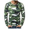 Camiseta Táctica Casual Popular de Amazon 2023 de Manga Larga Ajustada Camuflajeada de Algodón Otoño para Jóvenes con Cuello Alto