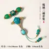Set de Tres Piezas de Vidrio Verde Pulsera Hecha a Mano DIY Cabeza de Buda Vajra 108 Accesorios Cuentas Accesorios Colección de Joyería