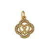 Distrito Lu Europeo y Americano Transfronterizo Retro Circonita Hexágono 26 Letras Inglesas Colgante Luz Lujo Versátil Accesorios de Collar