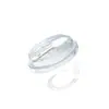Taza elevada desechable pequeña de 150 ml para postre de pudín con cuchara, caja redonda para mousse, yogur, helado, sundae de fresa