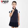 Ropa para niños de golf PGM 2023 Verano Deportes camiseta de manga corta para niñas combinación de colores versátil tops para niñas ropa de golf