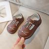 Zapatos de Cuero para Niñas 2025 Primavera y Otoño Nuevos Zapatos Planos de Princesa para Niños Estilo Coreano Zapatos Individuales Antideslizantes con Velcro para Niños Grandes