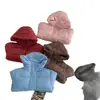 Casaco Infantil de Penugem e Algodão, Casaco de Inverno Espessado para Meninos e Meninas, Casaco de Algodão Estilo Novo, Jaqueta de Algodão Moda com Capuz para Bebê