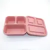 Caja de Almuerzo de Silicona para Alimentos, Frutas y Verduras, Cuadrada con Compartimentos, para Picnic, Microondas