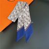 Novo Estilo Coreano Lenço Pequeno de Flor Camélia Estampado Fita para Alça de Bolsa Feminina Faixa de Cabelo Pulseira Decoração de Lenço de Seda