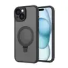 Funda de teléfono con soporte adecuada para iPhone 15/16/17, acabado mate, semitransparente, cubierta protectora anticaídas