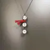 Otoño e Invierno Nuevo Árbol de Navidad Muñeco de Nieve Collar Gargantilla Diseño Versátil Suave Nicho Diseño Único Collar