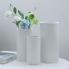Jarrón Blanco Cerámico Estilo Nórdico Moderno Creativo Maceta Artesanías Arreglo Floral de Escritorio Adorno de Diámetro Grande