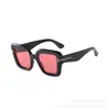 Letra T Nuevo Marco Cuadrado Grande Europeo y Americano Color Carey Leopardo Gafas de Sol Retro Moda Femenina Fotografías Callejeras Gafas de Sol Retro