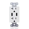 Soquete norte-americano do usb da certificação do ul 3.1A Soquete do calibre dos E.U. 3.6A soquete dobro do Tipo-A com porta protetora 15A 20A