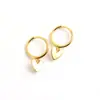 Brincos Lisos em Formato de Coração Estilo Francês com Toque de Luxo, Design de Nicho, Ear Cuffs Versáteis Exquisitos, Brincos de Tarraxa Minimalistas