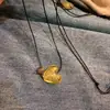 Collar Minimalista con Colgante de Corazón Estilo Coreano para Mujer, Diseño Único, Cadena Larga para Suéter, Accesorio Versátil de Moda