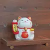 Adorno de Gato de la Fortuna de Cerámica de 4 pulgadas para Abundante Riqueza y Prosperidad, Alcancía de Bolsa de Dinero, Decoración para Coche y Tienda, Venta al por Mayor