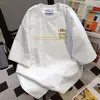 Camiseta Redonda Informal Retro para Mujer Verano 2025 Top de Longitud Media Holgado con Estampado de Letras de Dibujos Animados Mangas Cortas Versátiles