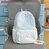 Mochila de Nylon Estilo Doce para Estudantes Universitários Verão 2026 Mochila Coreana Estilo Doce com Estampa para Meninas
