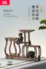Estante para Tazas de Té de Madera Maciza J Estante Bogu Estilo Chinoiserie Caja de Almacenamiento Estante de Almacenamiento de Mesa Tetera de Té Pu'Er Alrededor de la Estufa Preparación de Té Juego de Té con B