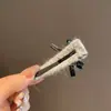 Horquilla de Diamantes con Lazo de Lentejuelas de Lana para Otoño e Invierno, Moda de Alta Gama para Mujer, Horquilla de una Pieza para Mechones Laterales, Accesorios para el Cabello