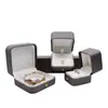 Decorações para Bolsa Anel de Diamante de Casamento de Alta Qualidade Pingente Colar Caixa de Anel Couro PU Joias Caixa de Joias