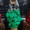 Pendientes especiales de línea colorida de estilo étnico de pavo real para mujer, con diamantes de imitación, retro, personalidad, combinables con todo, pendientes de gota de agua, pendientes de viaje de Yunnan