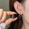 Aretes con Sentido de Diseño Simple 2024 Nuevo Estilo Aretes Elegantes Popular en Internet Aretes Coreanos Aretes de Círculo Torcido para Mujeres