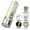 Mini Luz Pequeña de Llavero Transfronteriza Luz para Acampar al Aire Libre Linterna de Emergencia Rojo Fluorescente y Azul Flash Linterna Multifuncional