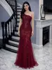 Comercio Exterior Transfronterizo Vestido Bodycon Sexy con Lentejuelas sin Tirantes Evento de Celebridad Influencer Banquete Vestido de Noche de Alta Gama Estilo Largo