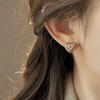 Pendientes Guriya de amor con diamantes 2024 nuevas explosiones pendientes de lujo de alta gama pendientes con pasadores de plata de ley 925