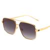 1926 Atardecer Degradado Neón Marco Cuadrado Doble Puente Metal Marco Grande Gafas de Sol Amazon Hombres y Mujeres Venta al por Mayor